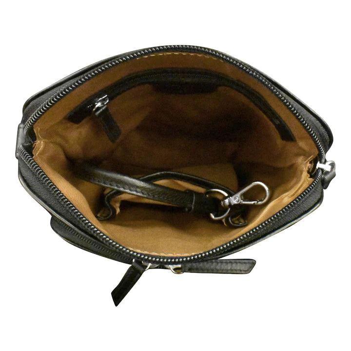 ili New York Leather RFID Small Crossbody Organizer- 6330