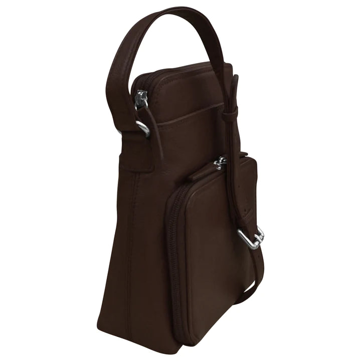 ili New York Leather RFID Small Crossbody Organizer- 6330