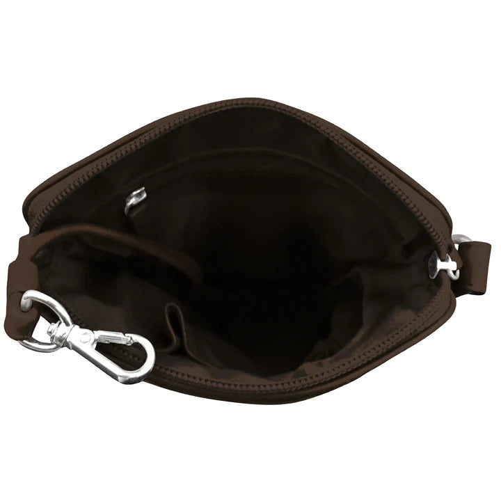 ili New York Leather RFID Small Crossbody Organizer- 6330