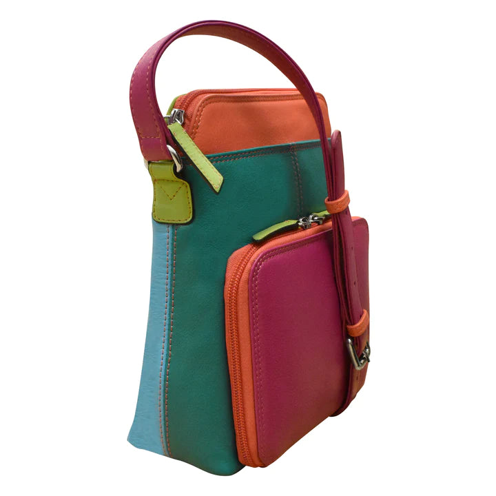 ili New York Leather RFID Small Crossbody Organizer- 6330