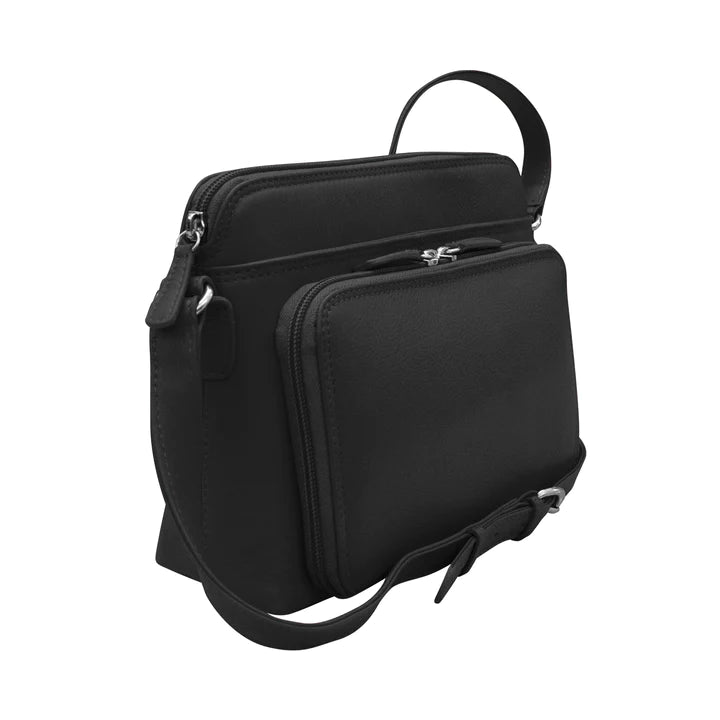 ili New York - RFID blocking Leather Crossbody Organizer - 6333