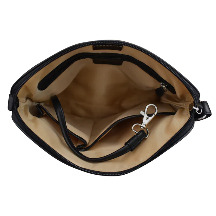 ili New York - RFID blocking Leather Crossbody Organizer - 6333