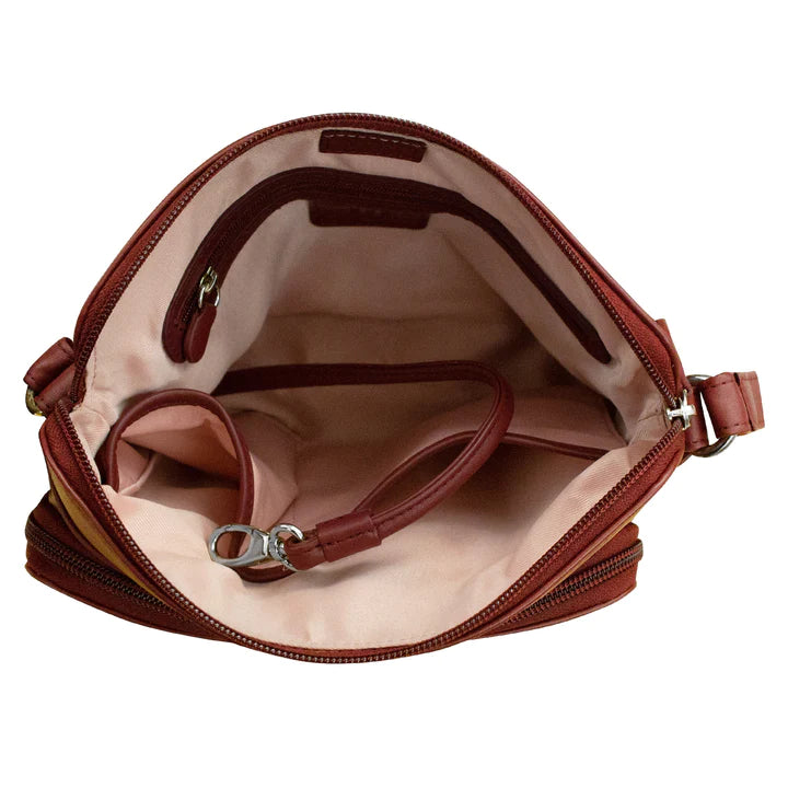 ili New York - RFID blocking Leather Crossbody Organizer - 6333