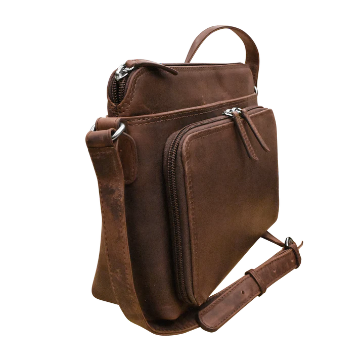 ili New York - RFID blocking Leather Crossbody Organizer - 6333