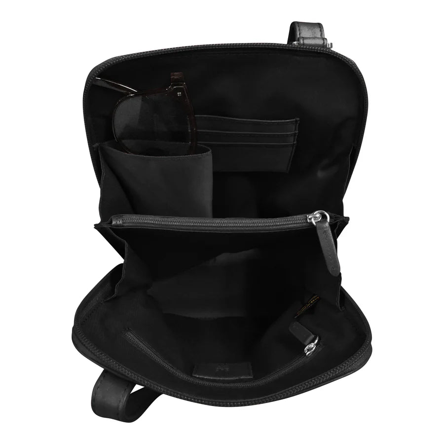 ili New York Leather RFID North-South Flap Pocket Crossbody Bag