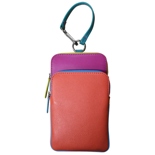 ili New York Leather Phone Case Bag Charm Paradise Multi