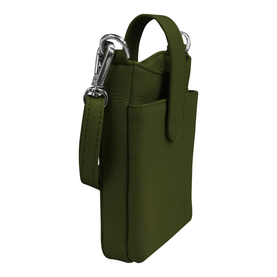 ili New York Leather RFID Crossbody Phone Pouch