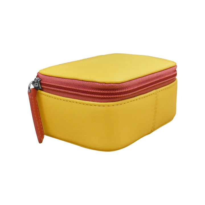 ili New York Leather Travel Jewelry Box- 6391 Sunshine Coral