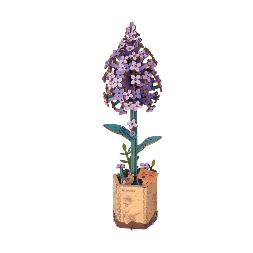 3D Wooden Flower Puzzle Lilac