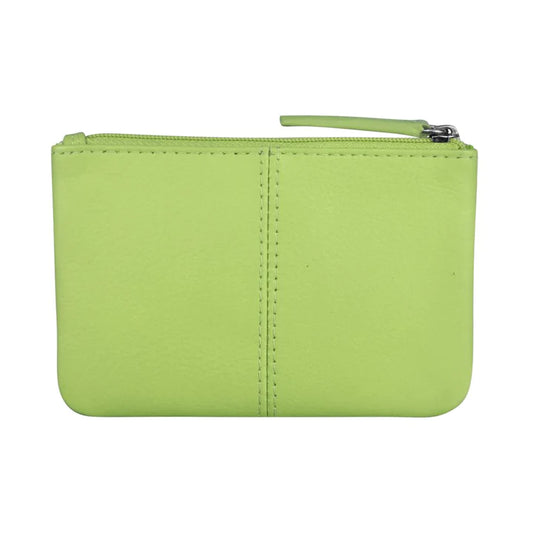 ili New York RFID Leather Coin Wallet with Key Ring - 6413 Pear