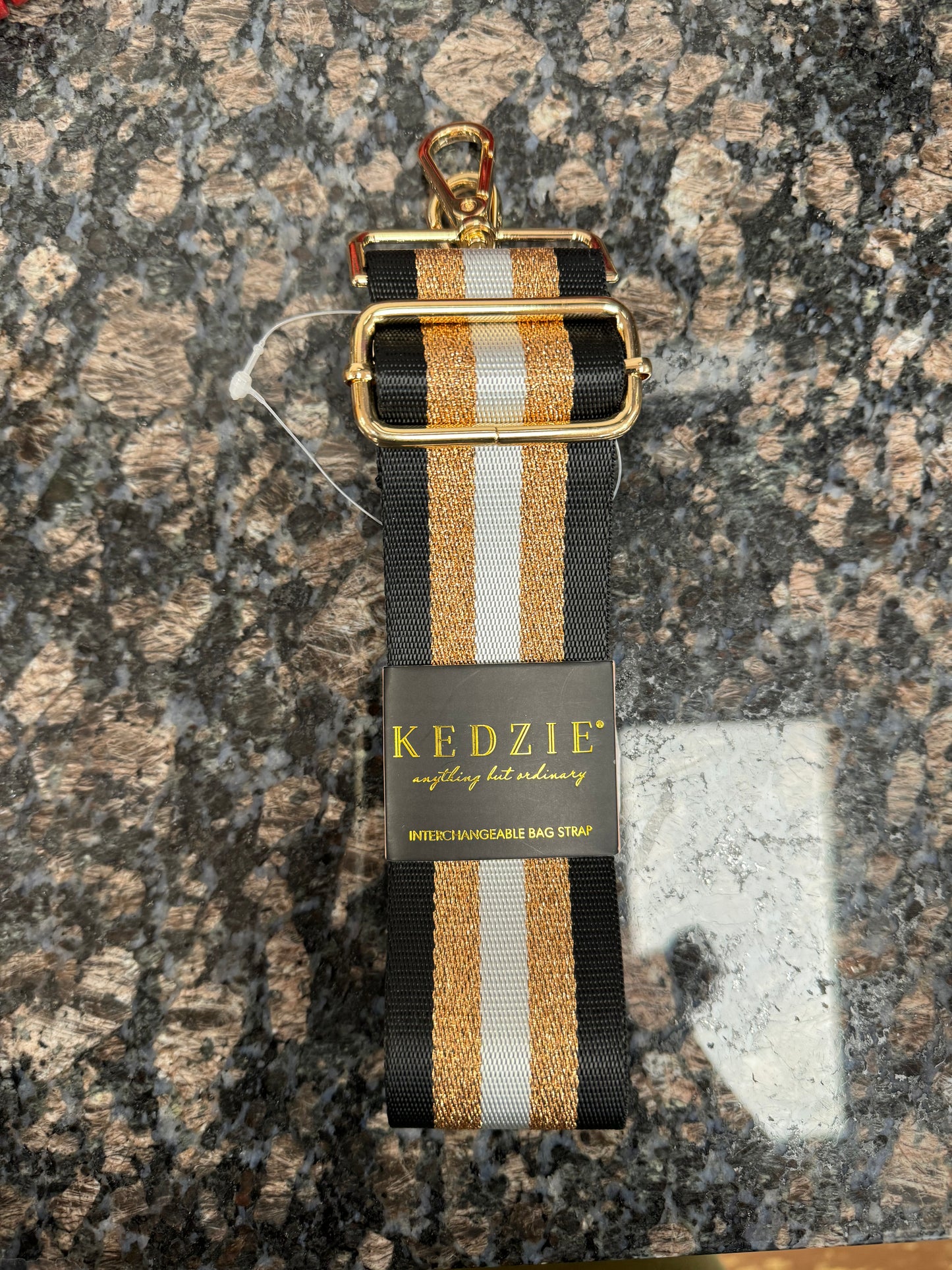 Kedzie Bag Straps- Assorted Designs Black Gold White
