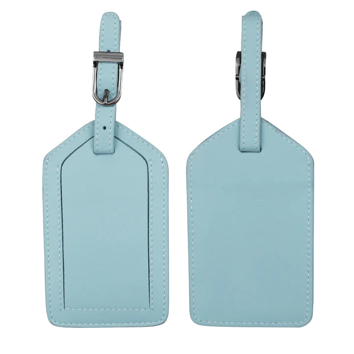 ili New York - Leather Luggage Tag- 6422 Chambray