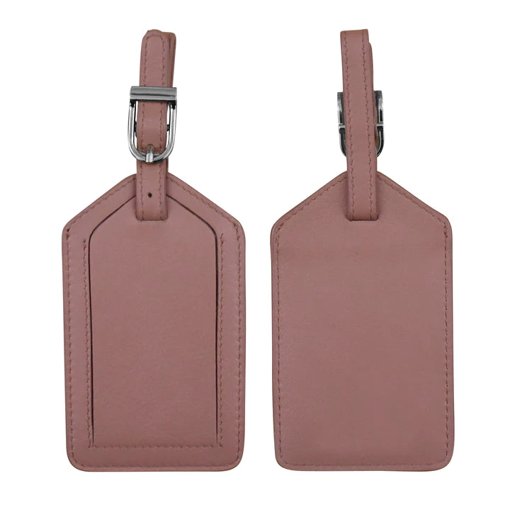 ili New York - Leather Luggage Tag- 6422 Mauve
