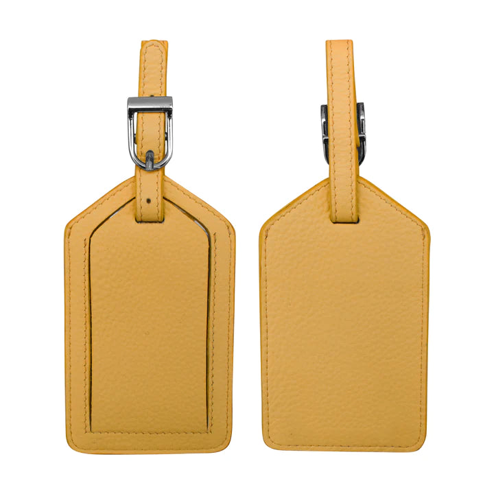 ili New York - Leather Luggage Tag- 6422 Yellow