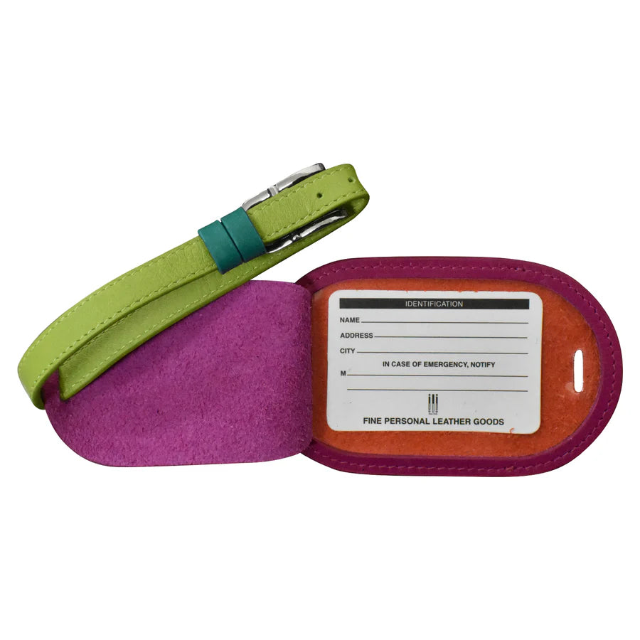 ili New York Round Leather Luggage Tag