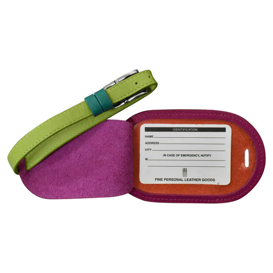 ili New York Round Leather Luggage Tag