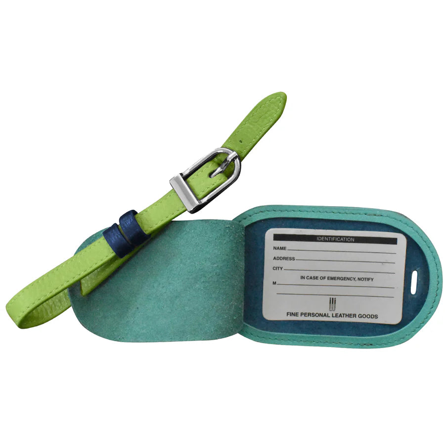 ili New York Round Leather Luggage Tag