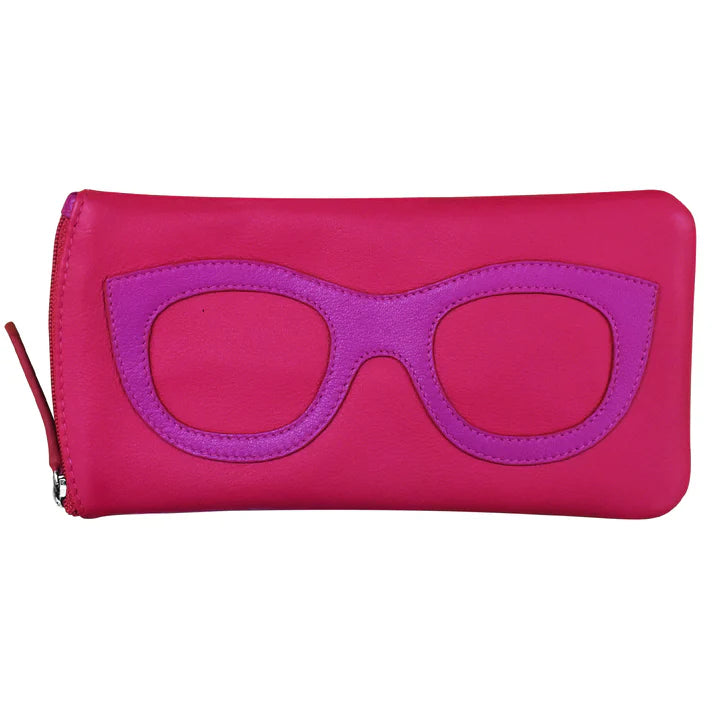 ili New York Eyeglass Leather Case- 6462 Indian Pink Orchid