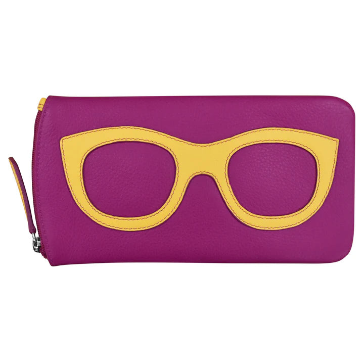ili New York Eyeglass Leather Case- 6462 Orchid Sunshine