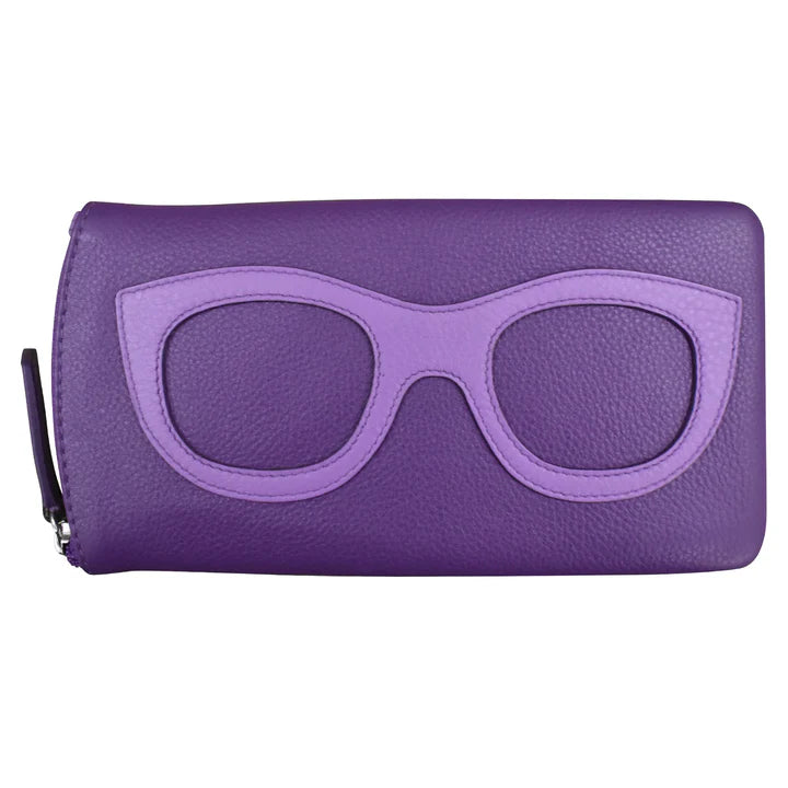 ili New York Eyeglass Leather Case- 6462 Planet Purple