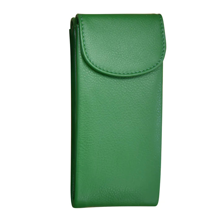 ili New York - Leather Double Eyeglass Case- 6470 Emerald