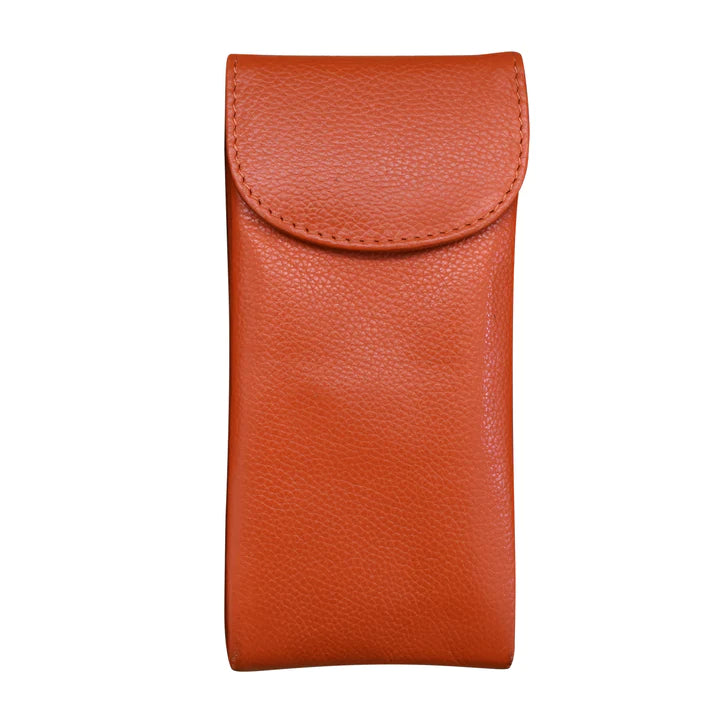 ili New York - Leather Double Eyeglass Case- 6470 Orange