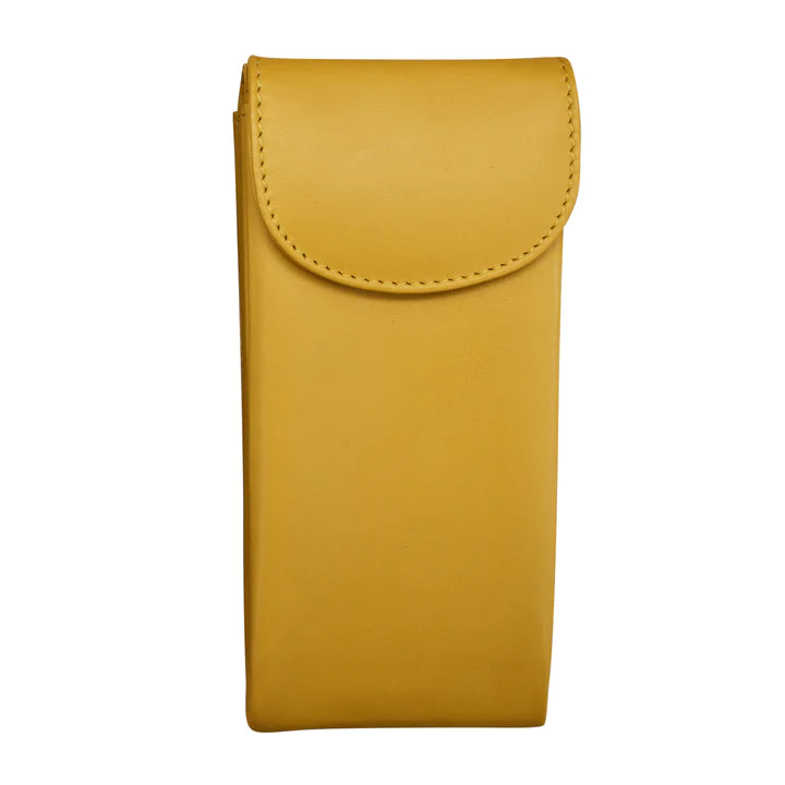 ili New York - Leather Double Eyeglass Case- 6470 Yellow
