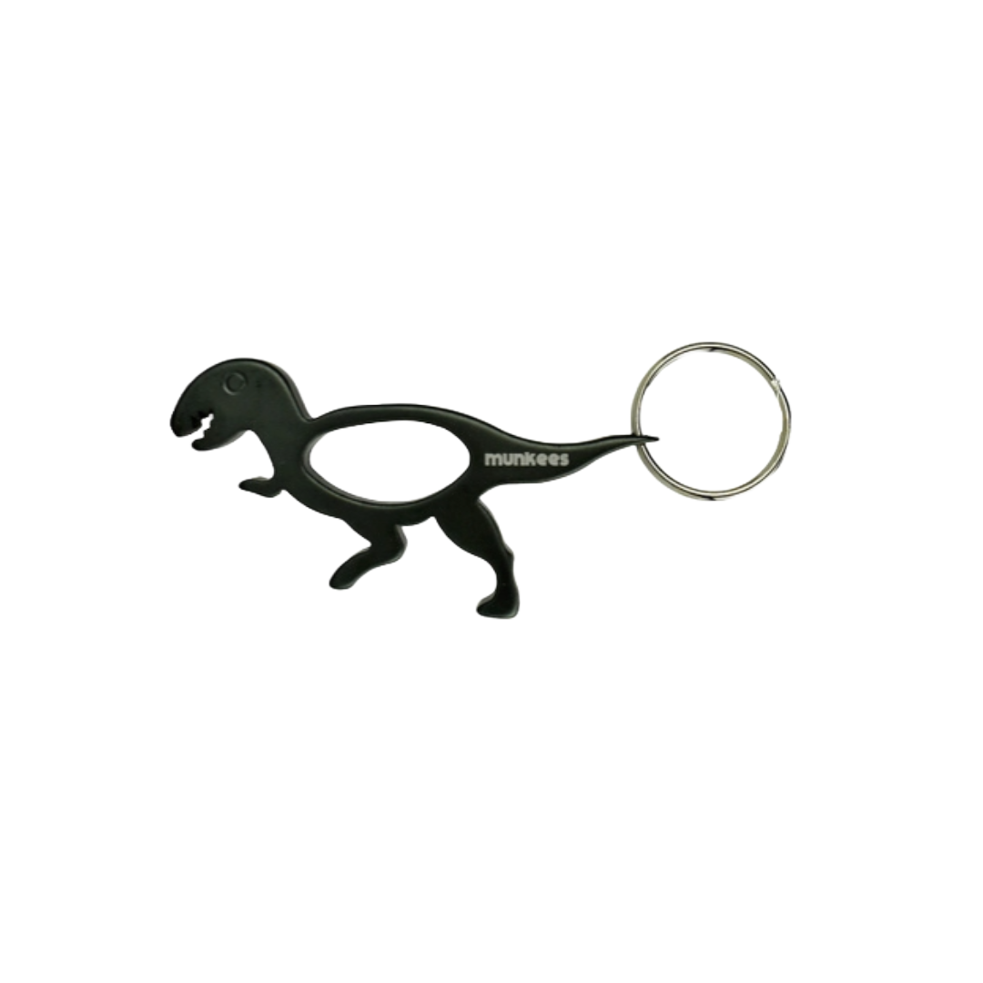 Dinosaur Bottle Opener Keychain- T-Rex Black