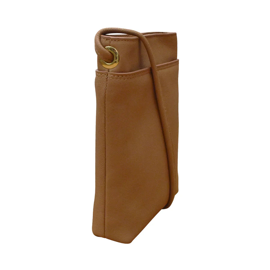 ili New York Leather Open Top Mini Sac Crossbody