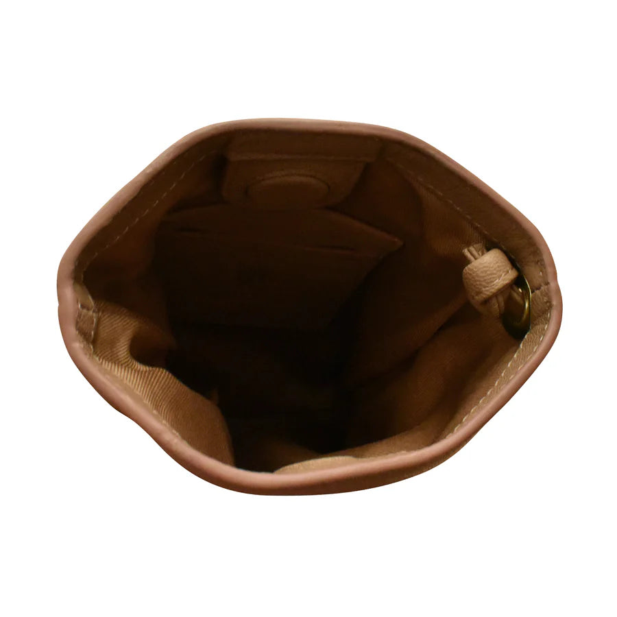 ili New York Leather Open Top Mini Sac Crossbody