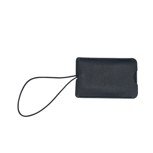 Vegan Pull-Out Luggage Tag Black