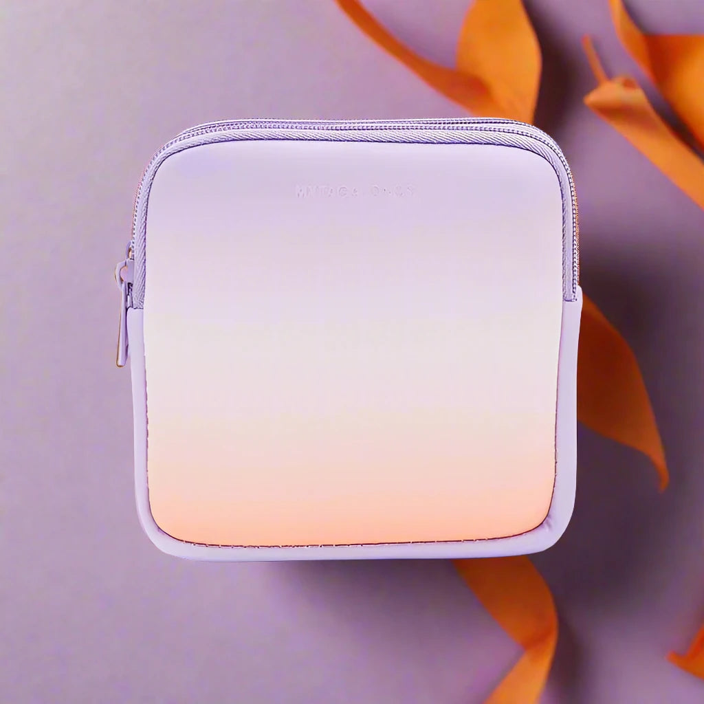 MYTAGALONGS The Double Detachable Pouch- $24 Purple & Orange Gradient