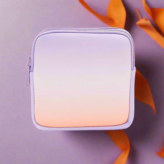 MYTAGALONGS The Double Detachable Pouch- $24 Purple & Orange Gradient