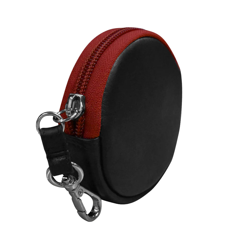 ili New York Leather Round Coin Pouch Bag Charm