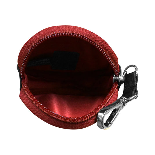 ili New York Leather Round Coin Pouch Bag Charm