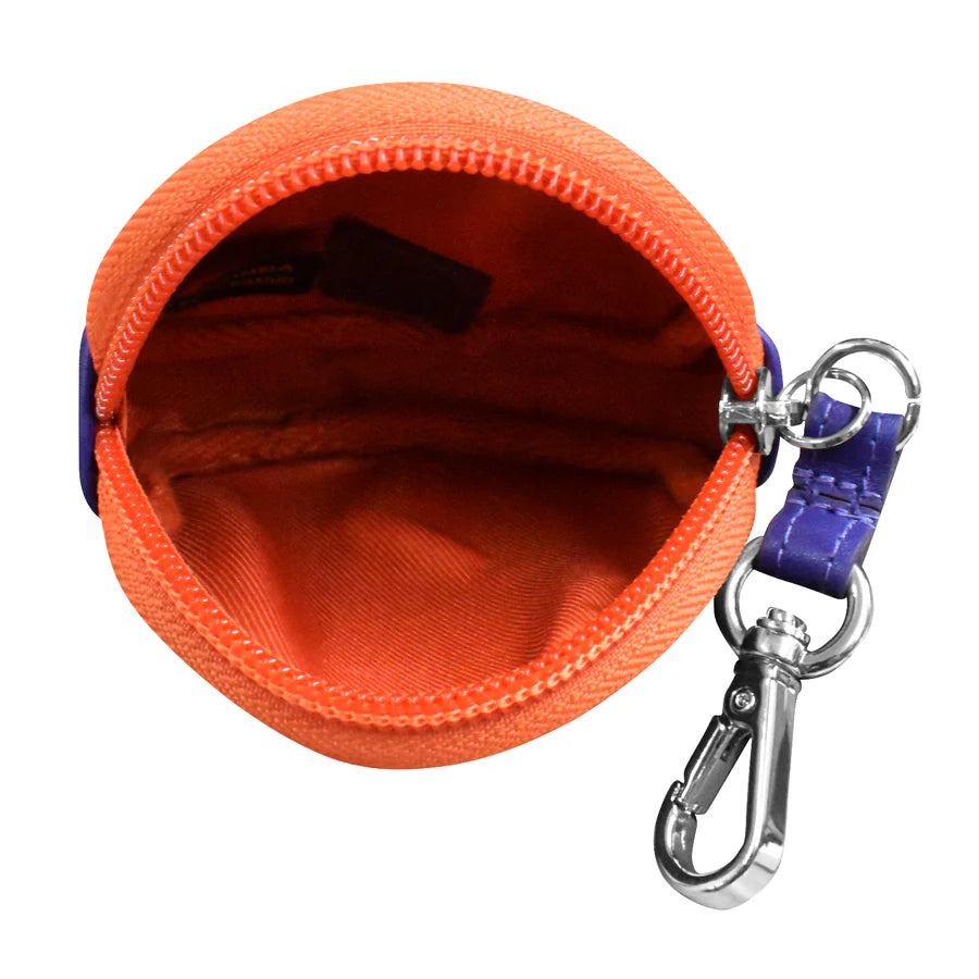 ili New York Leather Round Coin Pouch Bag Charm