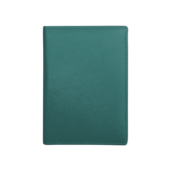 ili New York RFID Leather Passport Wallet- 6753 Aqua