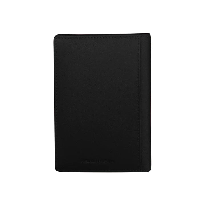ili New York RFID Leather Passport Wallet- 6753 Black