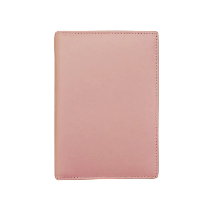 ili New York RFID Leather Passport Wallet- 6753 Blush