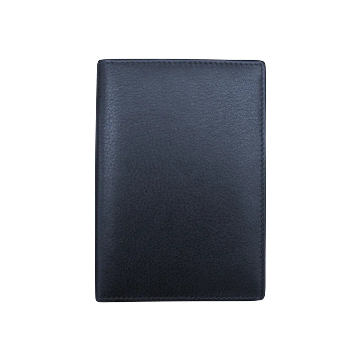 ili New York RFID Leather Passport Wallet- 6753 Navy