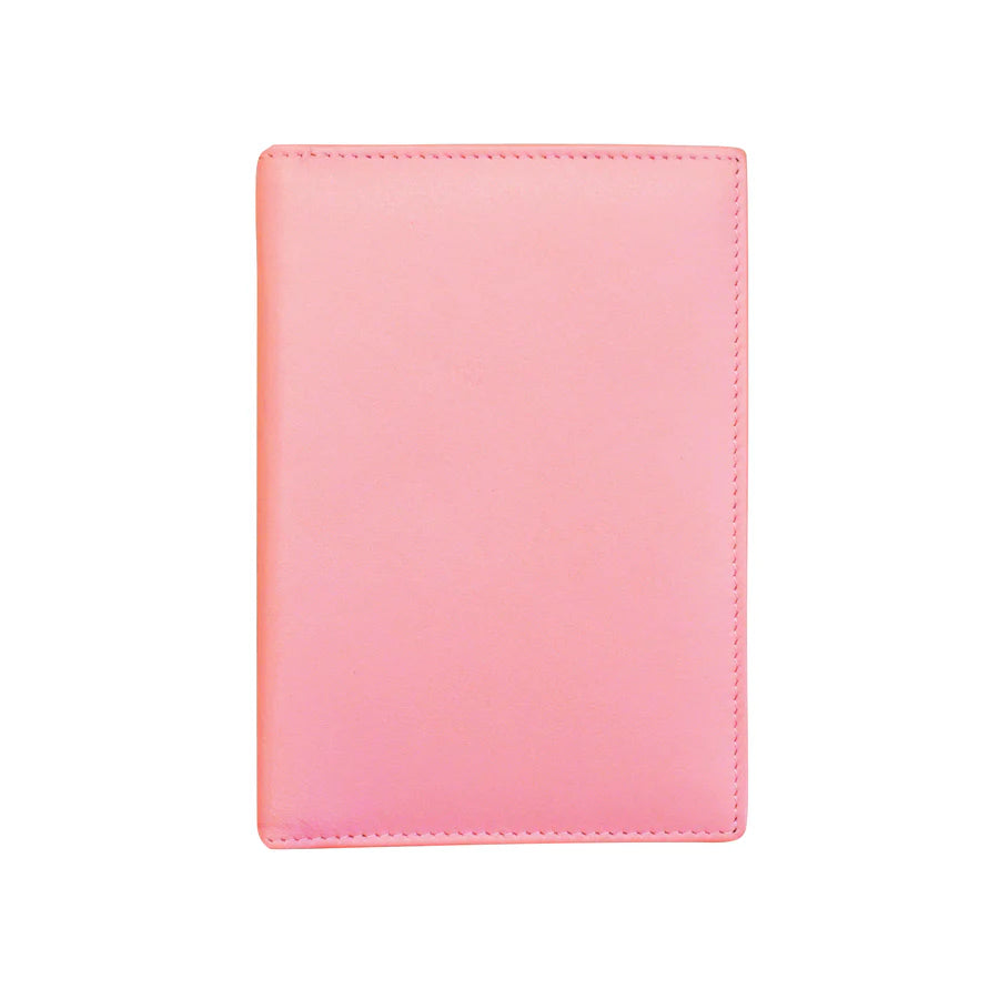 ili New York RFID Leather Passport Wallet- 6753 Flamingo Pink