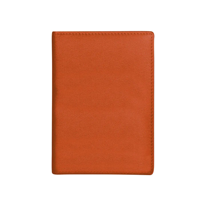 ili New York RFID Leather Passport Wallet- 6753 Orange