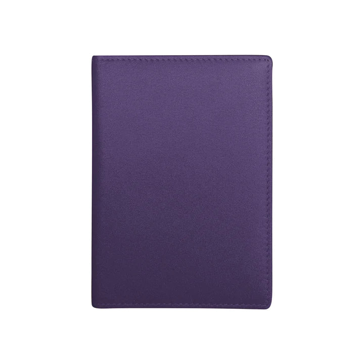 ili New York RFID Leather Passport Wallet- 6753 Purple