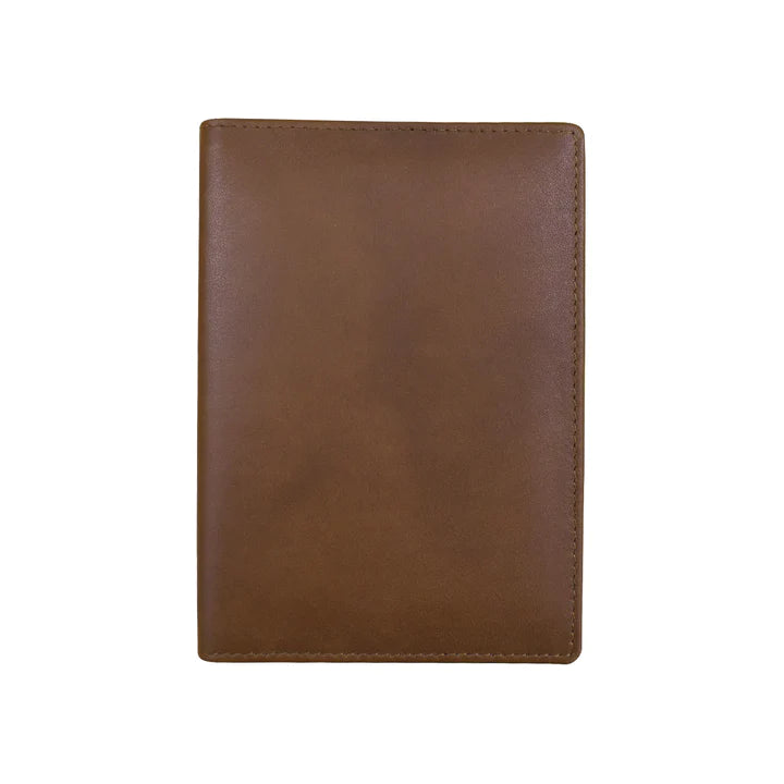 ili New York RFID Leather Passport Wallet- 6753 Toffee