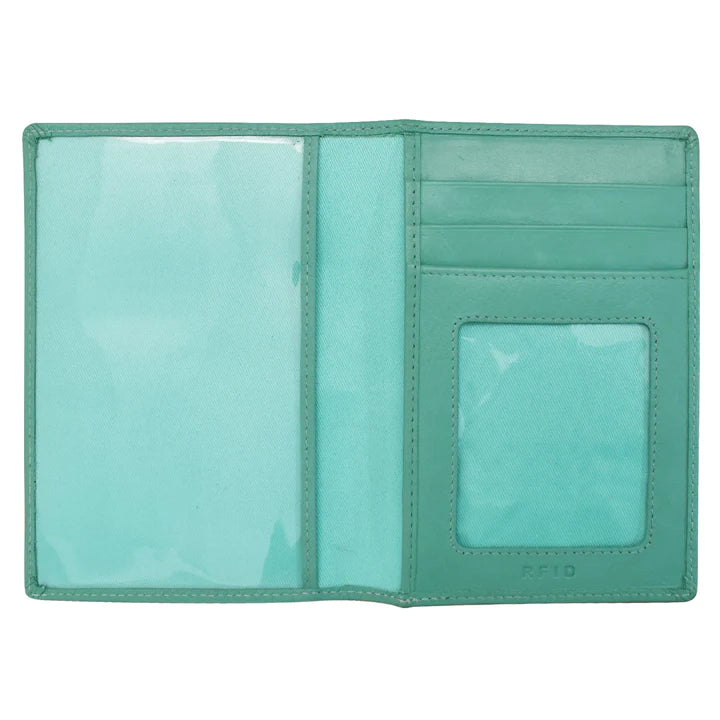 ili New York RFID Leather Passport Wallet- 6753