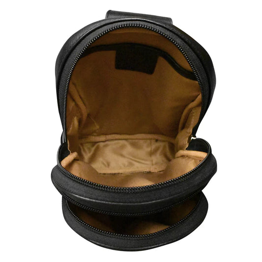 ili New York Leather Double Zip Crossbody Sling