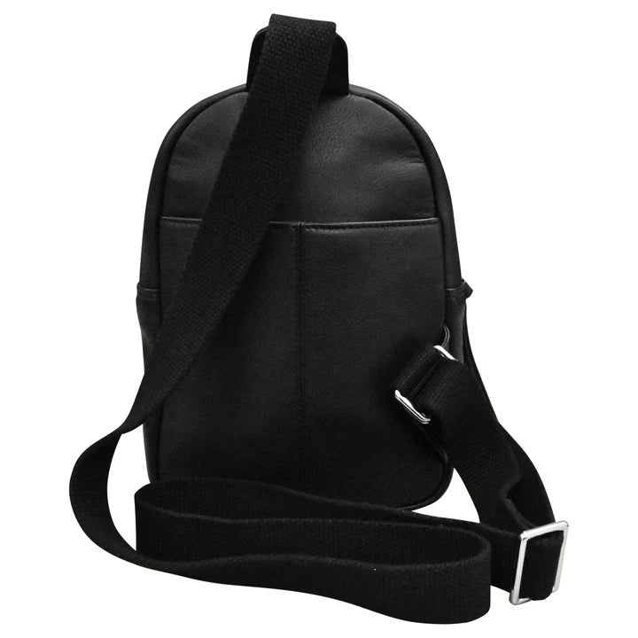 ili New York Leather Double Zip Crossbody Sling