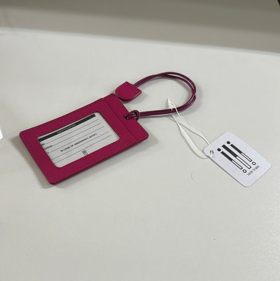 ili New York Slim Leather Luggage Tag