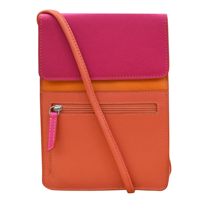 ili New York - RFID blocking Leather Organizer on a String - Large- 6824 Sunset Multi