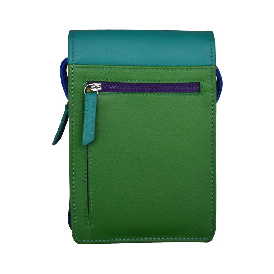 ili New York - RFID Crossbody Leather Organizer on a String- Small- 6827